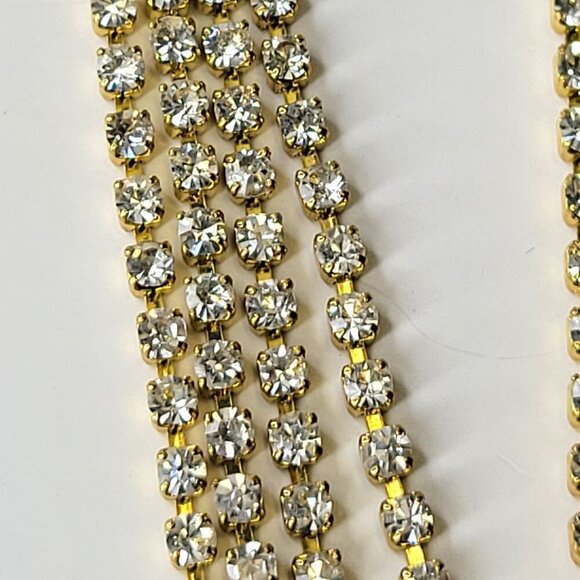 Chandelier Crystal and Gold Earrings - Picture 6 of 8